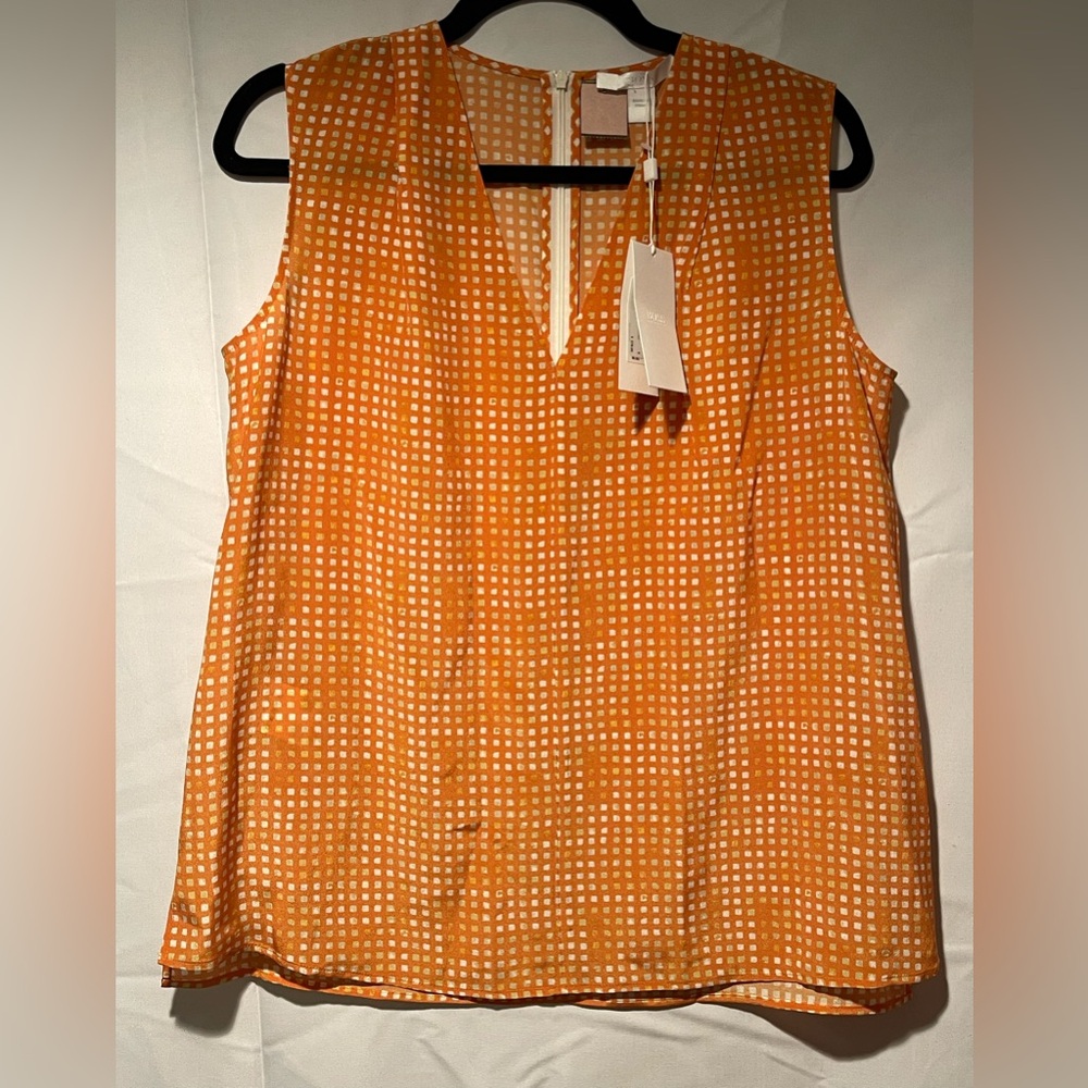 Boss Orange Square-Print Sleeveless V-Neck Camisole